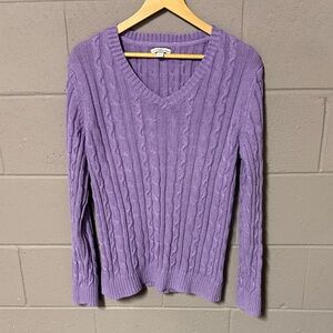 Croft & Barrow Lavender V-Neck Sweater